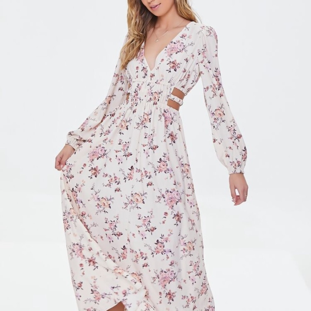 Maxi floral cutout forever 21